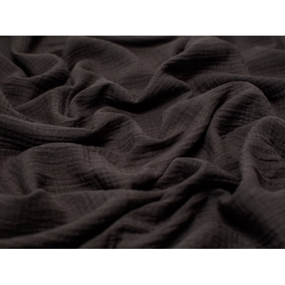 Minerva Textured Cotton Double Gauze Fabric Grey - per yard