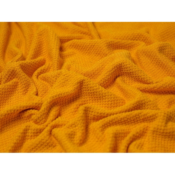 Minerva Textured Cotton Towelling Fabric Sunshine - per yard