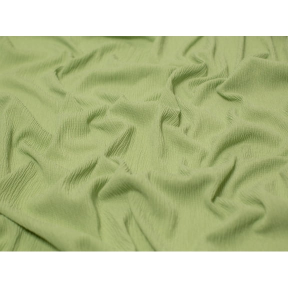 Minerva Tree Bark Textured Stretch Woven Crepe Fabric Mint Green - per yard
