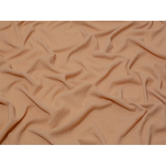 Minerva Tree Bark Textured Stretch Woven Crepe Fabric Stone - per yard