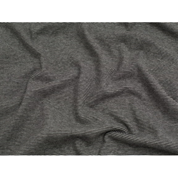 Minerva Tubular Ribbing Stretch Knit Fabric Black & White - per yard