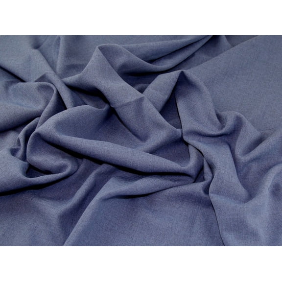 Minerva Tweed Polyester Suiting Fabric Blue - per yard