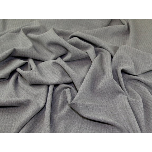Minerva Tweed Polyester Suiting Fabric Grey - per yard