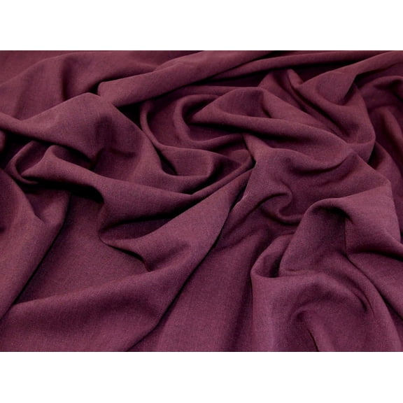 Minerva Tweed Polyester Suiting Fabric Plum - per yard