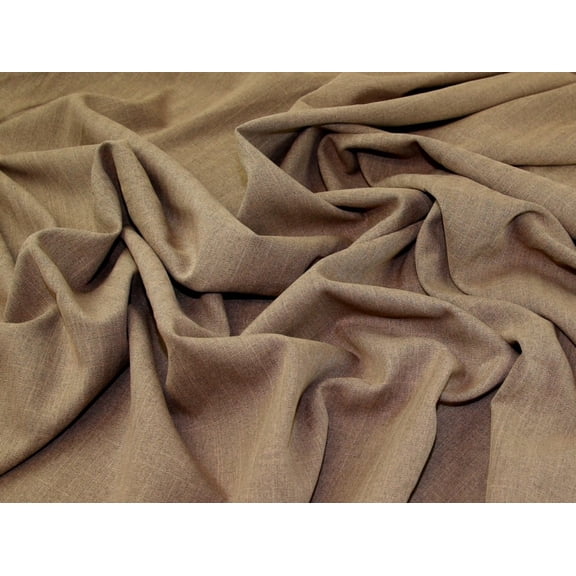 Minerva Tweed Polyester Suiting Fabric Tan - per yard