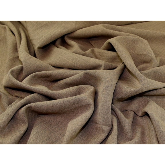 Minerva Tweed Polyester Suiting Fabric Tan - per yard