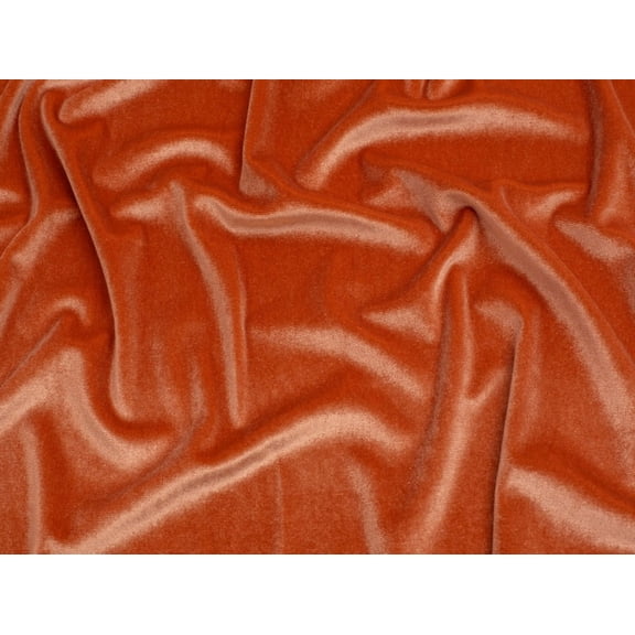 Minerva Velvet Stretch Knit Fabric Rust - per yard
