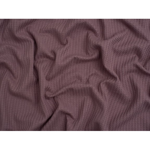 Minerva Waffle Textured Stretch Knit Fabric Dusky Pink - per yard