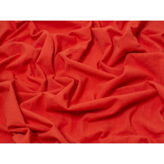 Minerva Washed Vintage Linen Look Cotton Fabric Rust - per yard