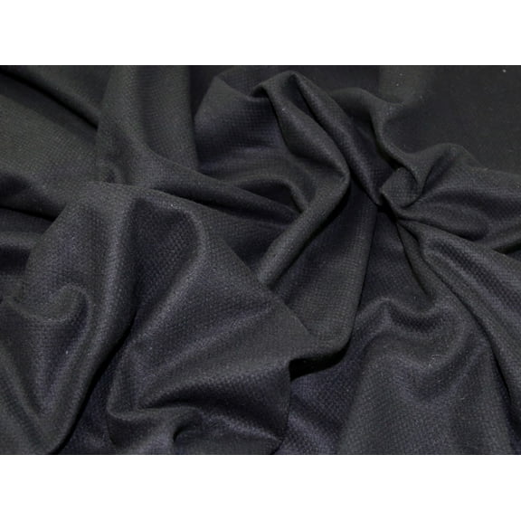 Minerva Wool Blend Coating Fabric Black - per yard