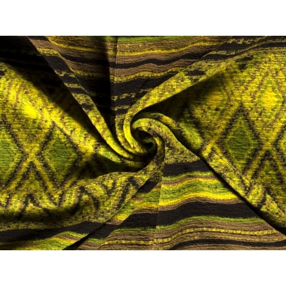 Minerva Wool Blend Knit Coating Fabric Olive Multi - per yard