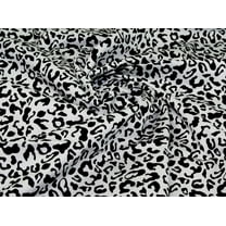 Minerva Woven Stretch Cotton Sateen Fabric Black on White - per yard