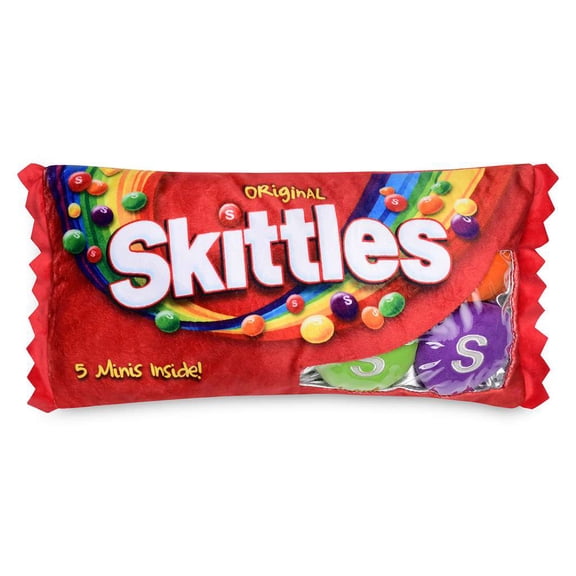 Mines Press Skittles 16" x 8.5" Multicolor Rainbow Plain Polyester Throw Pillows, 5 Count