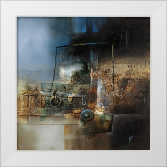 Minestrini, Fausto 20x20 White Modern Wood Framed Museum Art Print Titled - Memory