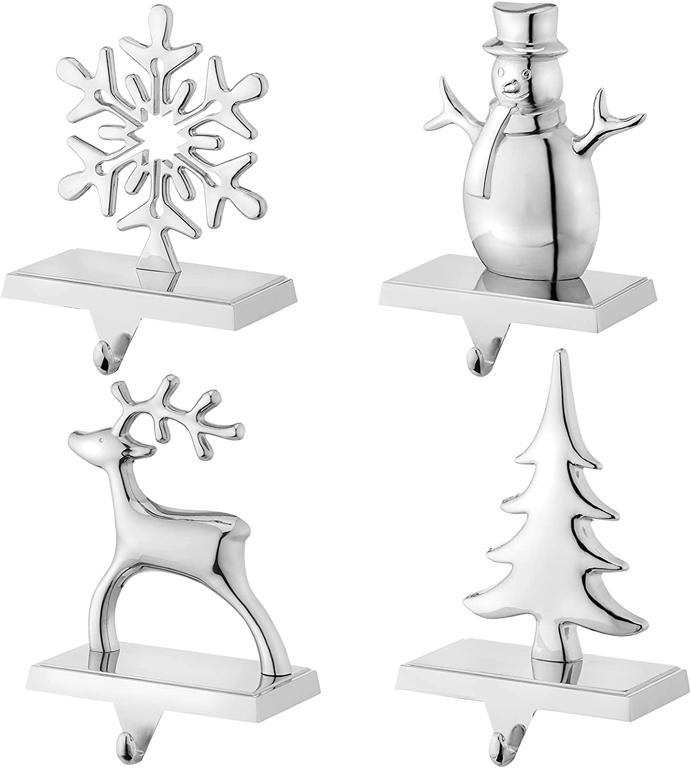 Christmas Stocking Holders for Mantel Set of 4 Reindeer