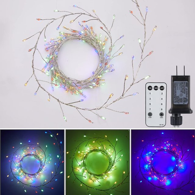 Fairy Lights Plug in, 10Feet 200 Led Cluster Lights Waterproof