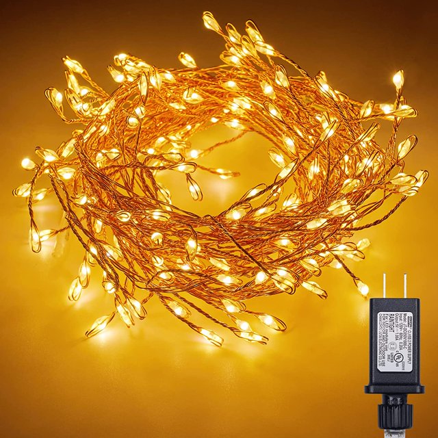 Fairy Lights Plug in, 10Feet 200 Led Cluster Lights Waterproof