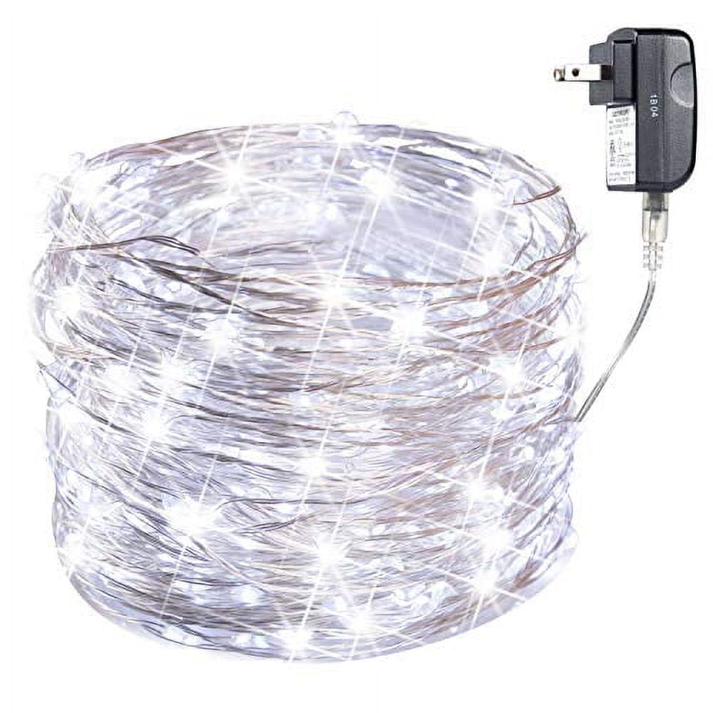 Fairy Lights Plug in, 70Ft 200 Led Waterproof Firefly Lights on Silver Wire UL Adaptor