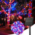 thumbnail image 1 of Minetom Red White Blue Lights, 2Pack Total 200 LED 80FT 4th of July Patriotic Lights 8 Modes, Waterproof Solar String Lights Outdoor,Solar String Lights for Outside Independence Day Memorial Day Decor, 1 of 10