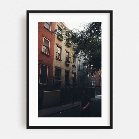 Minetta Lane 01 - Manhattan New York Photography Black Framed Wall Art Print 16 x 24 inches