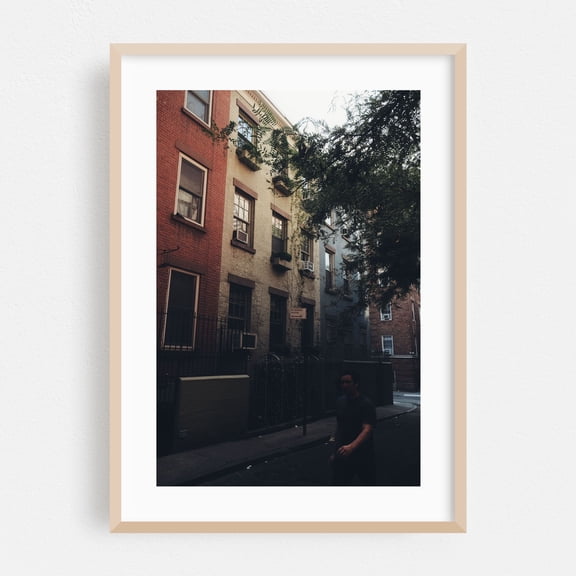 Minetta Lane 01 - Manhattan New York Photography Oak Framed Wall Art Print 12 x 18 inches