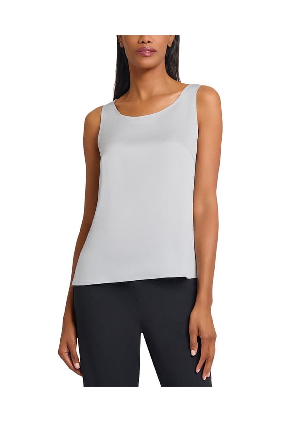 womens Crepe de Chine Scoop Neck Tank, m