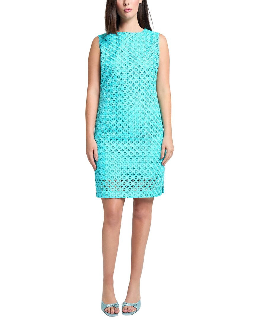 Ming Wang Geometric Lace Cutout Woven Sheath Dress Women’s