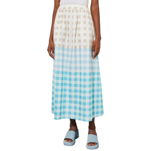 Ming Wang womens  Poplin Maxi A-Line Skirt, l