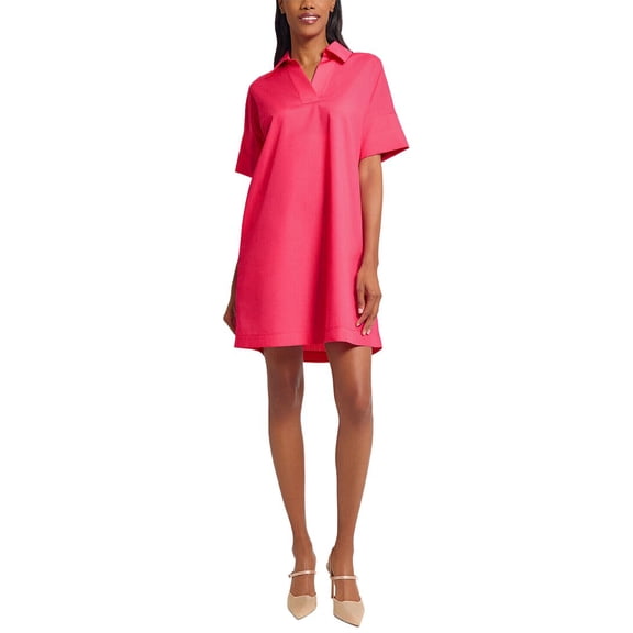 Ming Wang womens Side Pocket A-Line Cotton Shirt Dress, xs