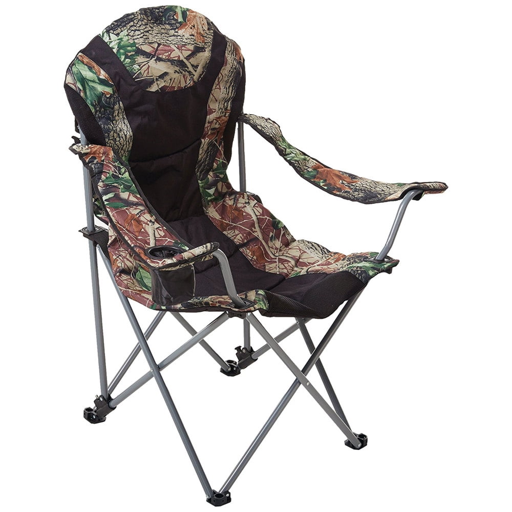 Ming s Mark 36030 Foldable Reclining Camp Chair Black Camo Walmart