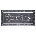 thumbnail image 1 of Ming's Mark GH8181 8' x 18' Galloping Horses Mat, Black/White, 1 of 2