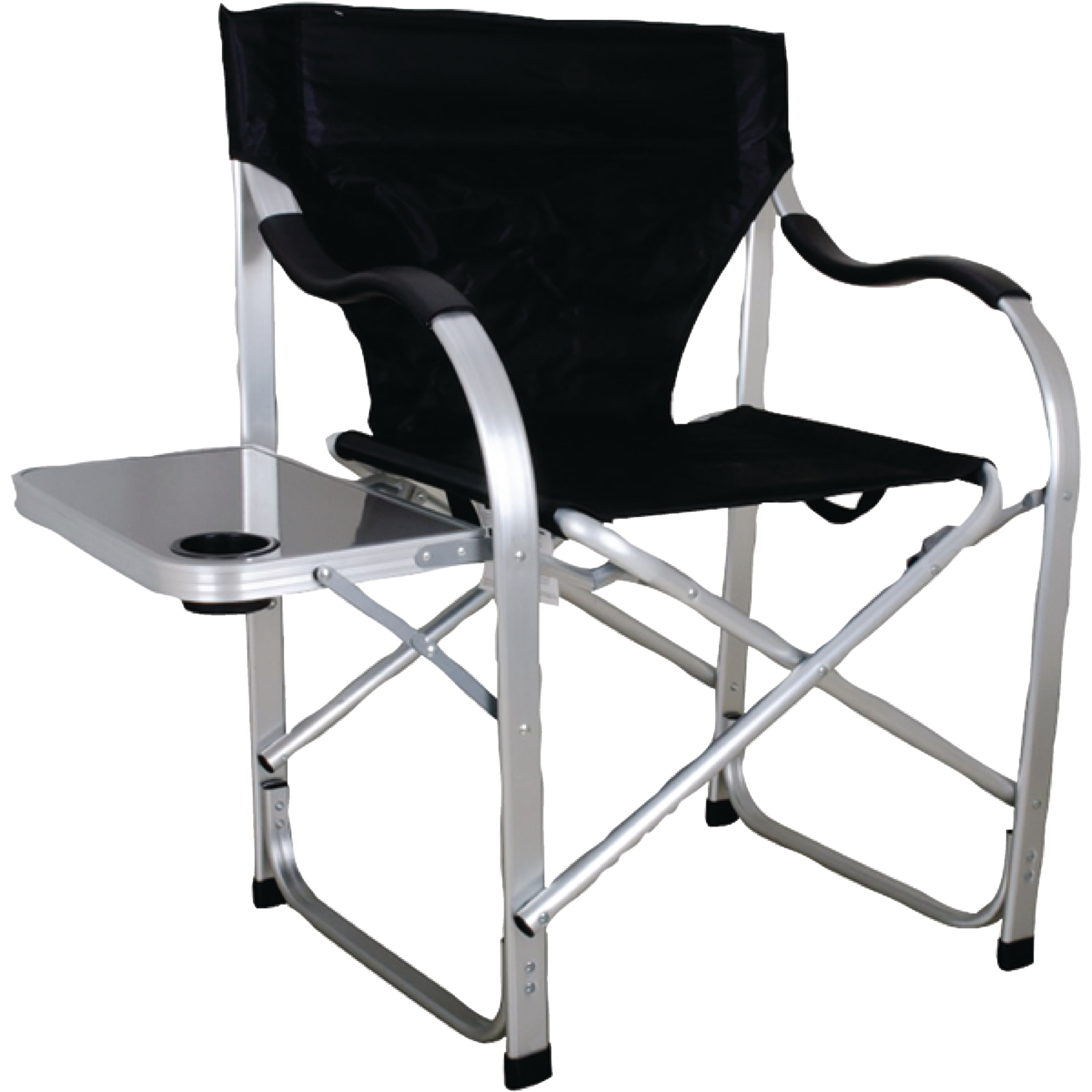 Ming's Mark Inc. Aluminum Indoor Heavy Duty Folding Director Chair, Black