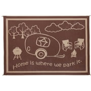 MING'S MARK INC. Ming's Mark RH8117 8' x 11' RV Home Mat, Brown/Beige