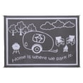 thumbnail image 1 of Ming’s Mark RV Home Outdoor Mat, “Home Is Where We Park It”, Black/White, 8’ x 11’, Reversible, 1 of 6