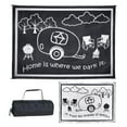 thumbnail image 1 of Ming’s Mark RV Home Outdoor Mat, “Home Is Where We Park It”, Black/White, 8’ x 11’, Reversible, 1 of 3