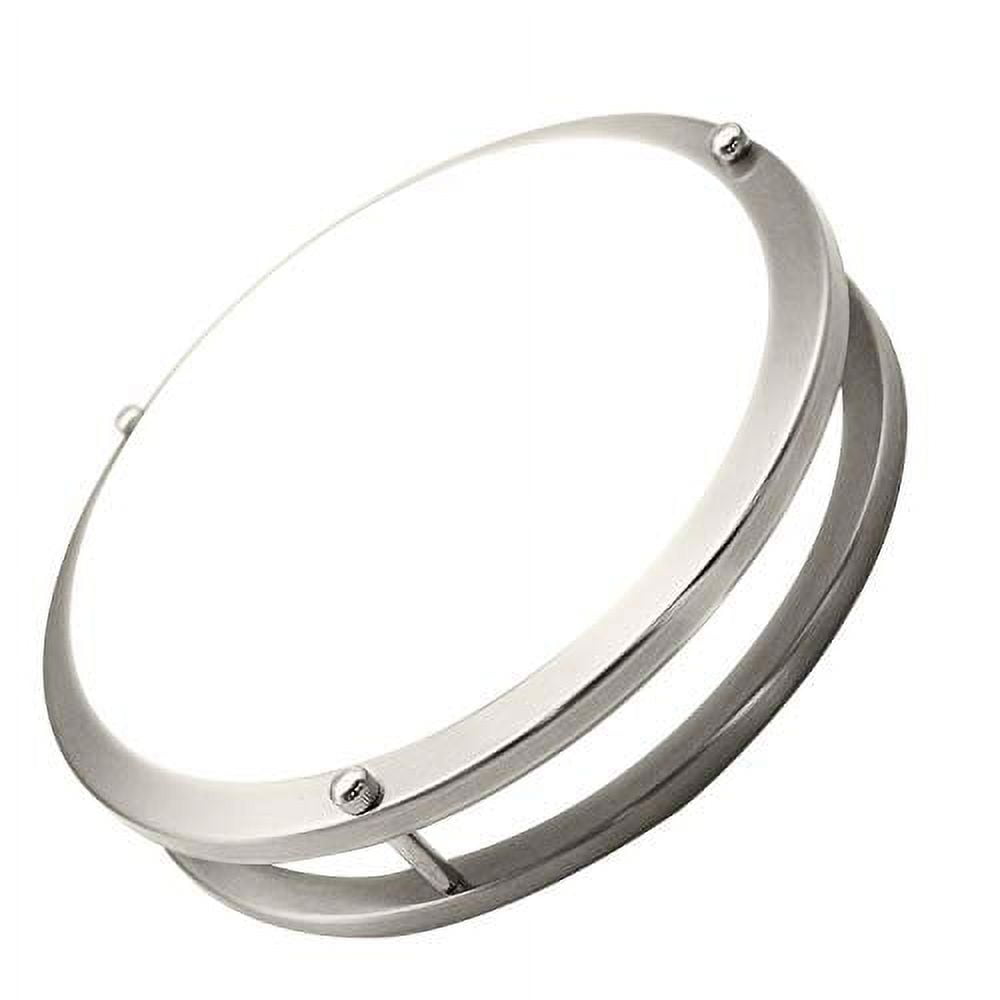 MingBright 12-Inch cETL Listed Dimmable LED Ceiling Flush Mount Light Fixture, 20W, 1400LM, 3000K Warm White Ceiling Lamp, Brushed Nickel