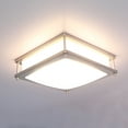 thumbnail image 1 of MingBright 14-Inch LED Ceiling Light Fixture, 20W Square LED Flush Mount Light Dimmable, Brush Nickel Ceiling Light for Kitchen, Bathroom, Living Room, Bedroom 4000k Nature White, Damp Location Rated, 1 of 8