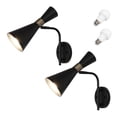 thumbnail image 1 of MingBright 2 Pack Vintage Industrial Rotatable Wall Sconce Holder Aisle Light,  Metal Shade, Perfect For Home Decor Headboard, Bathroom, Bedroom, Farmhouse, Porch, living room, kitchen,  Corrider, 1 of 8