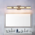 thumbnail image 1 of MingBright 24 inch Modern Crystal Wall Lighting, 4 Crystal LED Vanity Light Fixture, Damp Location, 1 of 8