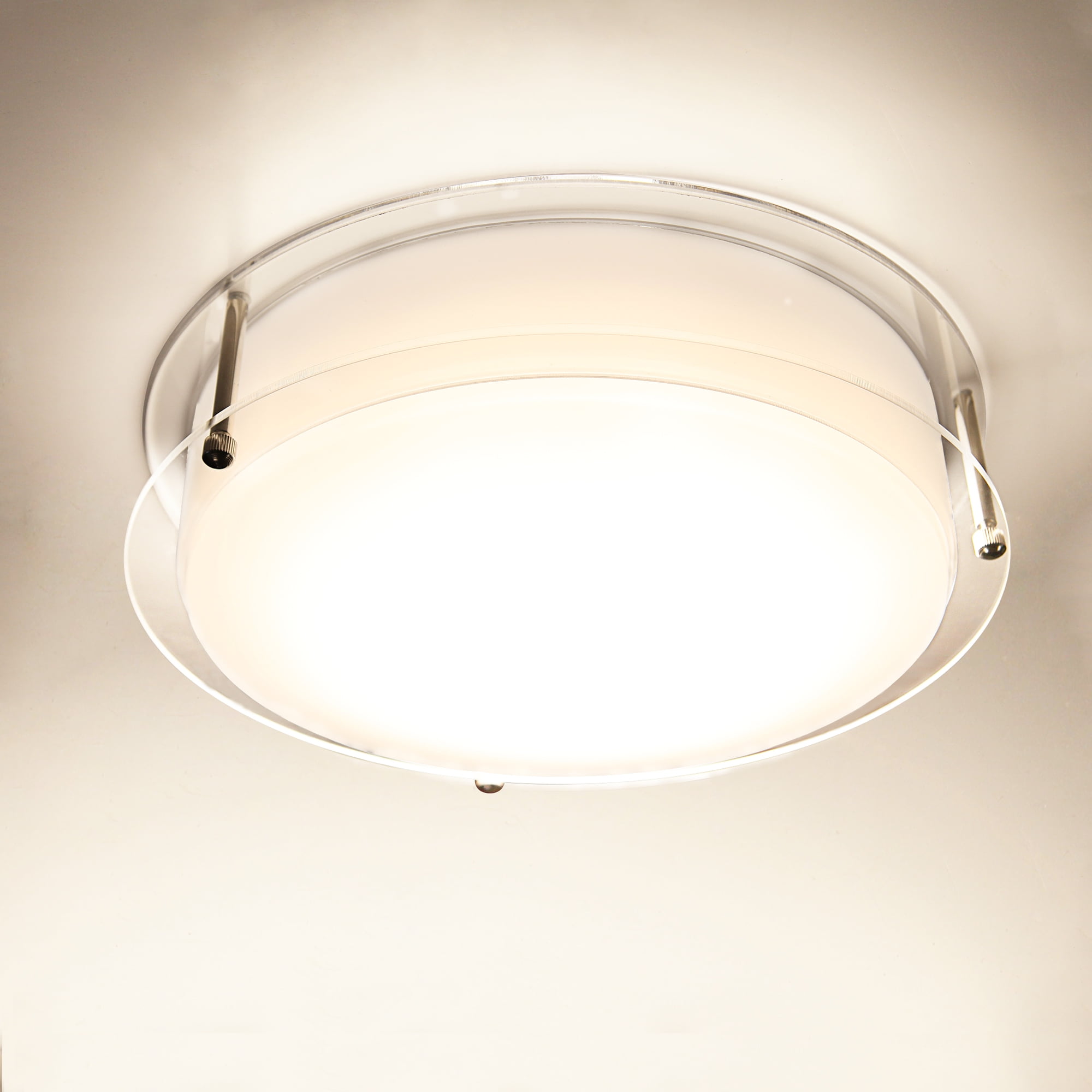MingBright Flush Mount LED Ceiling Light Fixture, 10 inch 16W 1400 Lumens Ceiling Lamp, 3000K/4000K/5000K 3 Color Temperatures, cETL Certified for Kitchen, Hallway, Bedroom, Laundry
