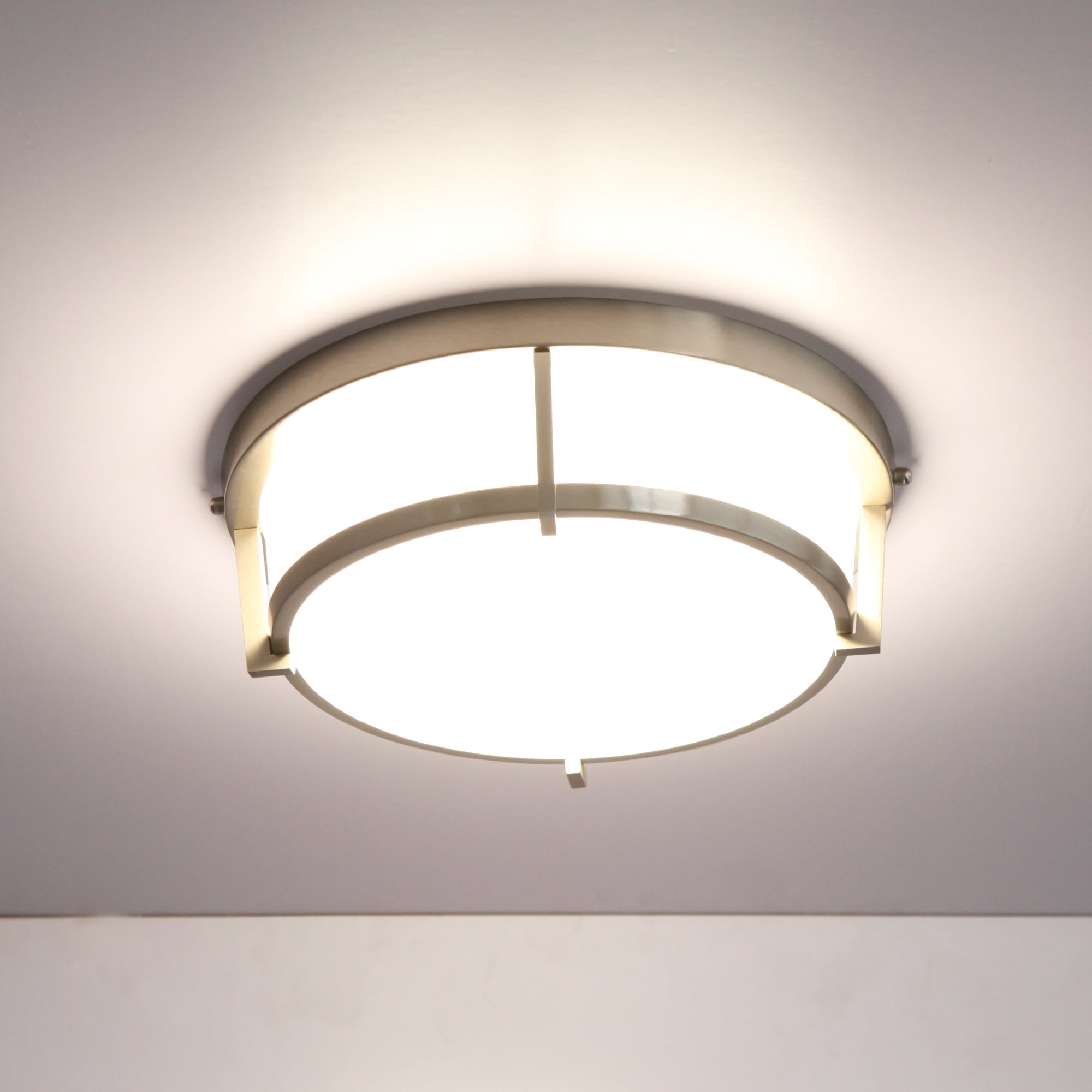 MingBright Flush Mount LED Ceiling Light Fixture, 13 inch 25W 1630 ...