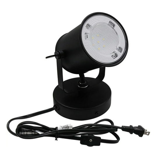 MingBright LED Desk Lamp with Shake on Switch, 360 Degree Rotation Black Table Light with 2-Prong Power Cord, Eye Protection Desk Lamps for Reading, Office or School