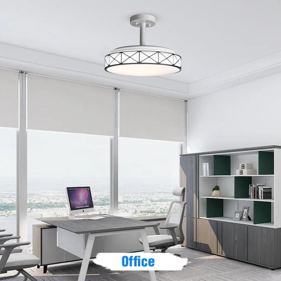 MingBright LED Semi Flush Mount Light Fixture, 14Inch Ceiling Light Fixture for Kitchen,Dining Room, Bedroom Hallway Dimmable Brush Nickel Ceiling Light 4000K Nature White Damp Location Rated