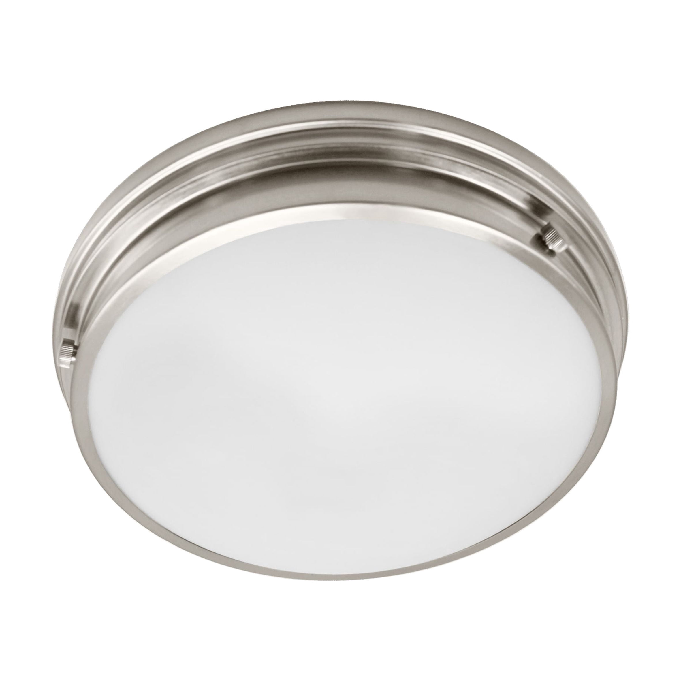 MingBright Modern LED Ceiling Light Flush Mount Fixture，16 inch Brushed Nickel Modern Ceiling Lamp Fixture Dimmable, 1250lm 3000K Warm White Flush Mount for Bathroom, Living Room, Bedroom or Kitchen