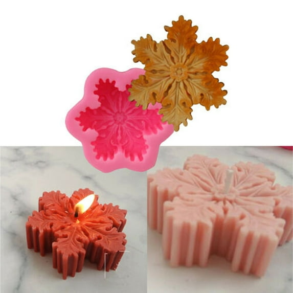 MingRuiDian Cake Moulds, Snowflake Candle Mould Chocolate Making Tool Baking Soap DIY