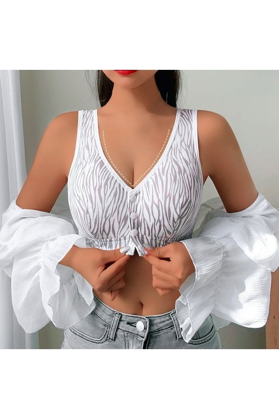 Bras for Women Plus Size,Middle-aged And Elderly Front Button Underwear Seamless Top Push-up Comfortable Breathable Bra Close Breast Beauty Back Bra
