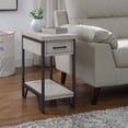 thumbnail image 1 of Mingard 1-Drawer and 1-Shelf Solid Wood Side Table, Antique White, 1 of 6