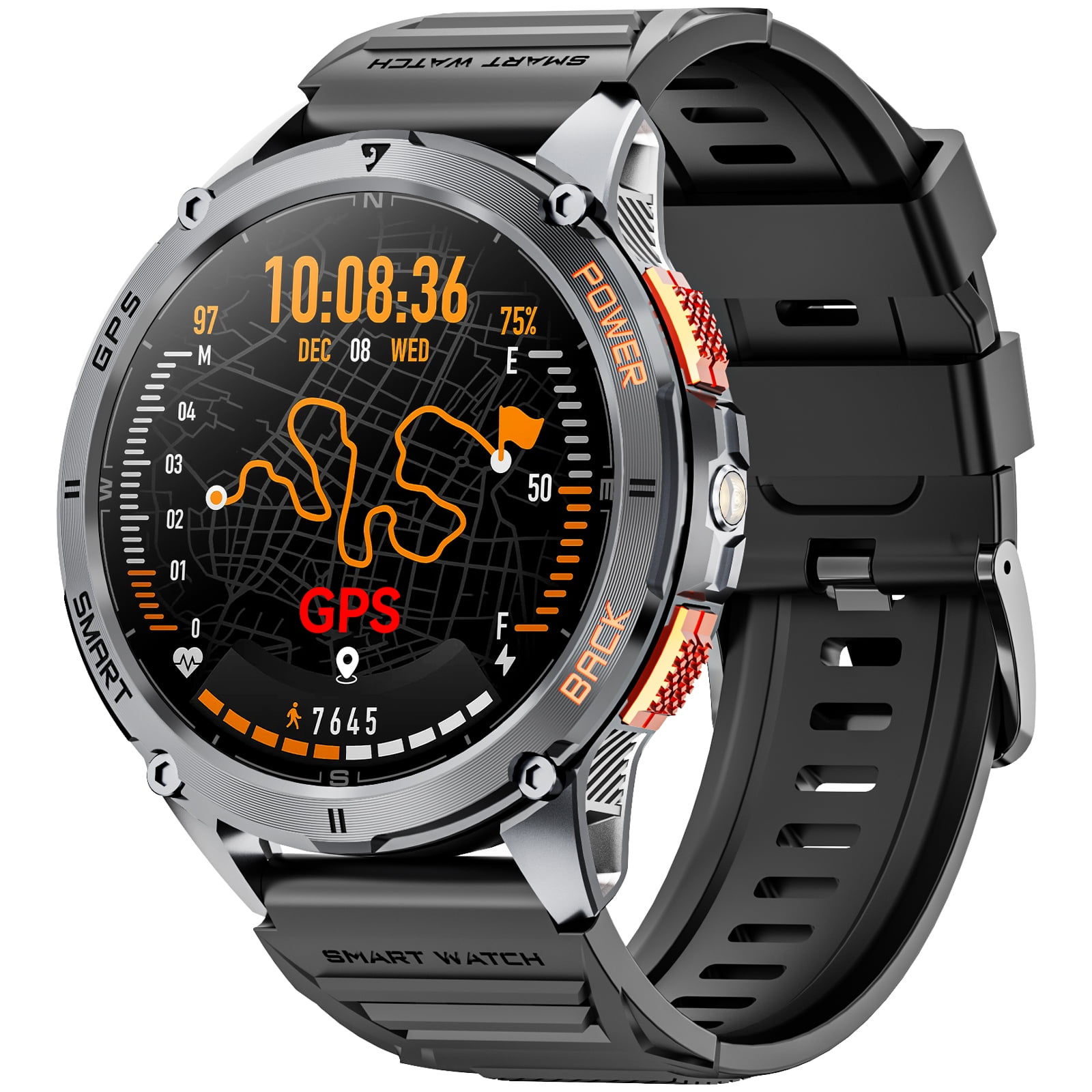 Mingdaln Men's Military Smart Watch, HD, Durable