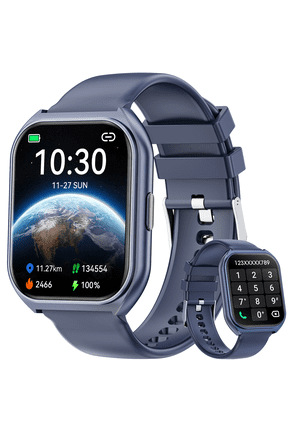 2025 New 1.85-inch Men Women's Smartwatch with Answer/Make Calls/120+ Sport Modes/Message Reminder, IP68 Waterproof,Fitness Tracker fits for Android iPhone Devices（Blue）