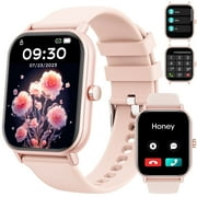 Mingdaln Women Smartwatch，46mm with Answer/Make Calls/120+ Sport Modes/IP68 Waterproof, Fitness Tracker fits for Android and iPhone Devices (Pink)